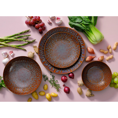 Palmer Bowl Magmatic 17 cm 51 cl Brown Stoneware 2 piece(s)