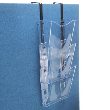 Magnetoplan Wall Brochure Holder Docupockets - DIN A4 High - 3 Compartments met beugel voor wandm.