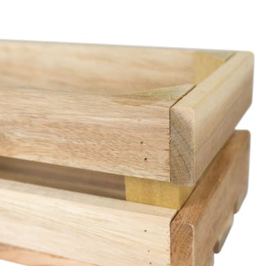 Furniteam Solid Wood Storage Box - Small: L24xW11xH9 cm