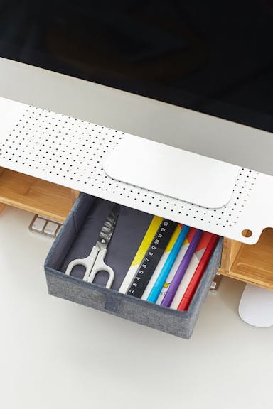 Furniteam Multifunctional Desk Station-organizer - Grey Foldable Drawer, L50xW20xH13,1 cm