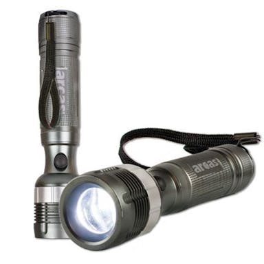 3 watt LED zoom aluminum flashlight max. 170 lumens, including batteries, zoom function, focusing wh