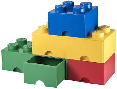 LEGO vierkante opbergbox 4 noppen 15,8 x 11,3 cm - Rood