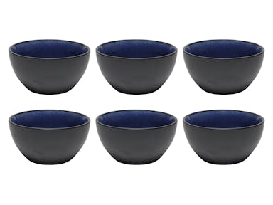 Tavola - Dish - Bowl - Ø 12x6cm - Earthenware - (6 pieces) - Navy Blue Athens