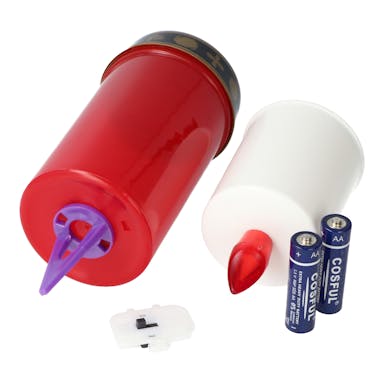 LED grave light red with flickering candle light including 2x AA Mignon LR6 standard batteries