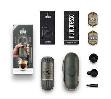 Wacaco Nanopresso - portable espresso machine - incl. beschermhoes - Dark Soul Grey