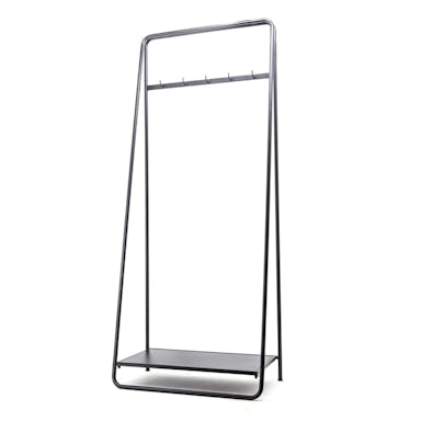 Furnilux - Clothes rack - Clothing stand - Shoe rack - Metal Black - 45 x 79 x 196 cm