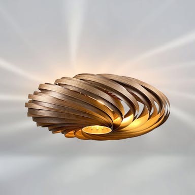Gofurnit Ceiling light 'Veneria' in walnut - 70 cm