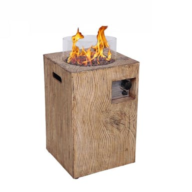Xaralyn Column 40 Wood outdoor fireplace