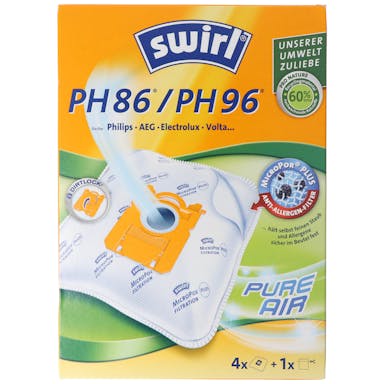 Swirl vacuum cleaner bag PH86 / 96 MicroPor Plus for Philips, AEG, Electrolux and Volta vacuum clean