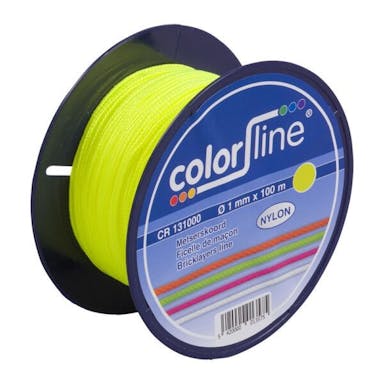 Metselkoord Color Line fluor geel 1mm 100M. - Metselkoord Color Line fluor geel 1mm 100M.