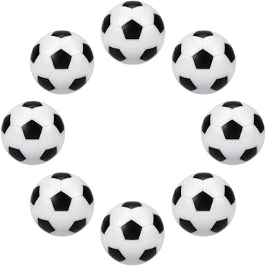 8 table football balls - Black and White