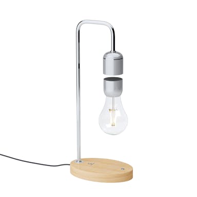 Levitating Lamp Edison-Style Light Bulb with Oak Base: Magnetic Levitation, Eye-Catching Design EU /