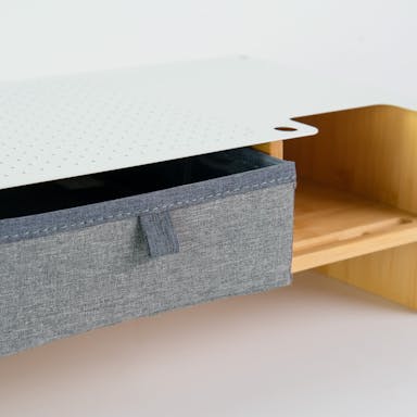 Furniteam Multifunctional Desk Station-organizer - Grey Foldable Drawer, L50xW20xH13,1 cm