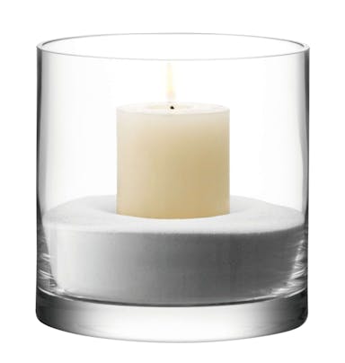 L.S.A. Column Vase or Candleholder Ø 17 cm H 17 cm - Transparent / Glass