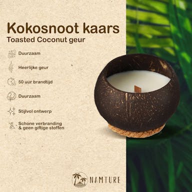 NAMTURE Kokosnoot Kaars - Tropical Fruits 1 Pack