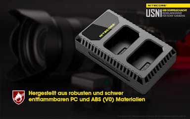 Nitecore USN1 USB-oplader voor Sony-camera's