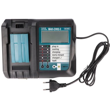 Charger with LED display suitable for Makita 14.4 and 18V battery BL1840 battery BL1850, BL1860