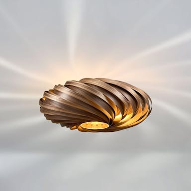 Gofurnit Ceiling light 'Veneria' in walnut - 70 cm