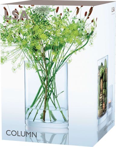 L.S.A. Column Vase/Candleholder 24 cm - Transparent / Glass
