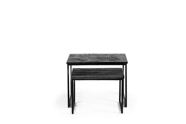 Roxxz Design Salontafelset van 2, Aged Teak, B340 zwart