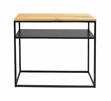 Hall table Oak Industrial - Black - 150x40x84cm
