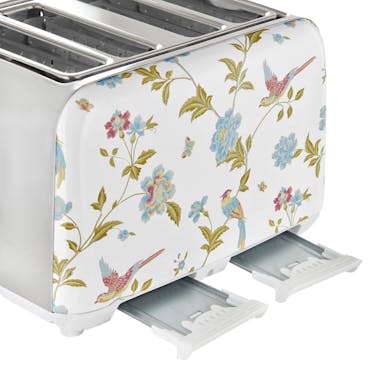 Laura Ashley Toaster by VQ | Stainless Steel Body - 4 sneden / White