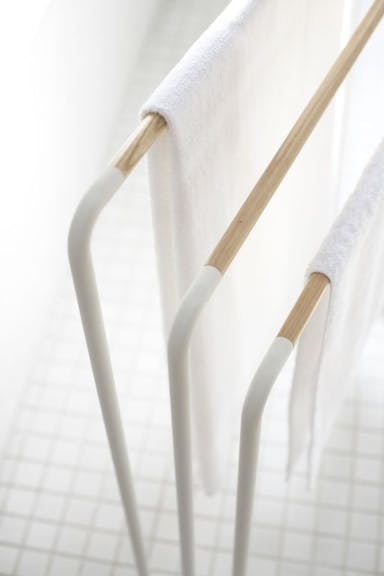 Yamazaki Bath Towel Hanger - Plain - White