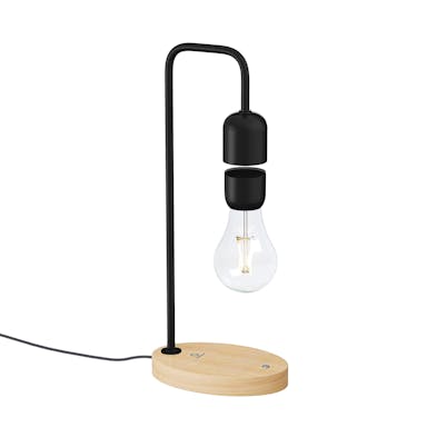 Levitating Lamp Edison-Style Light Bulb with Oak Base: Magnetic Levitation, Eye-Catching Design EU /