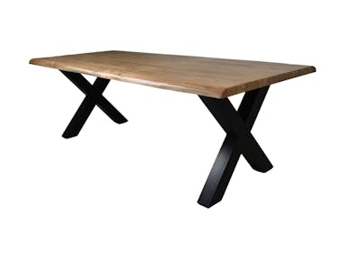 HSM Collection-Rechthoekige Eettafel Soho Luxe-280x100x76-Naturel/Zwart-Acacia/Metaal