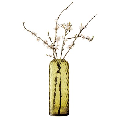 L.S.A. Dapple Vase H26.5cm Woodland Green - Green / Glass