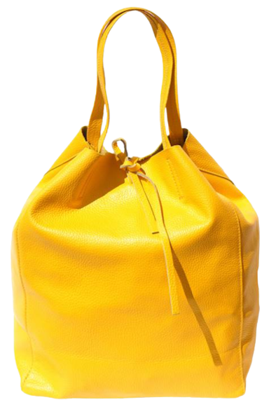 Vivi Oggi Leather Shopper - Yellow