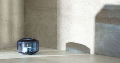 L.S.A. Rotunda Tealight Holder/Vase H7 cm Sapphire - Blue / Glass