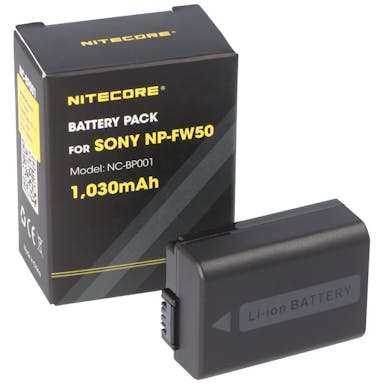Nitecore NP-FW50 camera batterij, NC-BP001, NP-FW50, ideaal voor veel Sony cameramodellen, 7.4V, 103