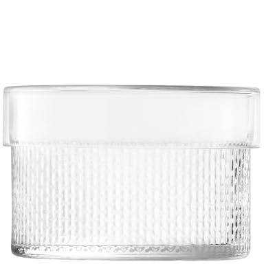 L.S.A. Wicker Container & Lid Ø 19 cm/H12,5 cm Clear - Transparent / Glass
