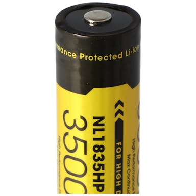 Nitecore Li-Ion batterij 18650 3500 mAh NL1835HP, afmetingen ca. 69,4 x 18,3 mm