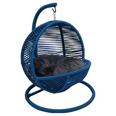 Mini hanging chair cat bed Simba - Blue / Grey