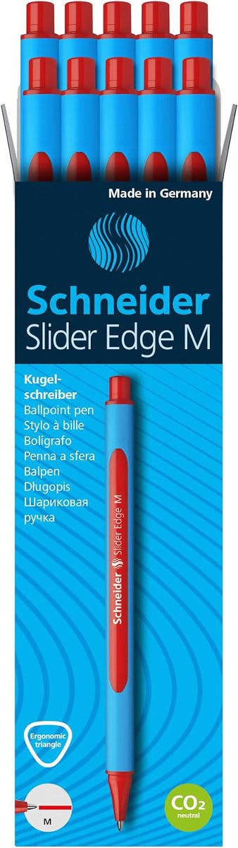 10x Schneider Slider Edge M balpen rood