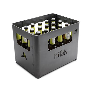 Höfats Beer Box Fire Basket - Grey / Corten Steel
