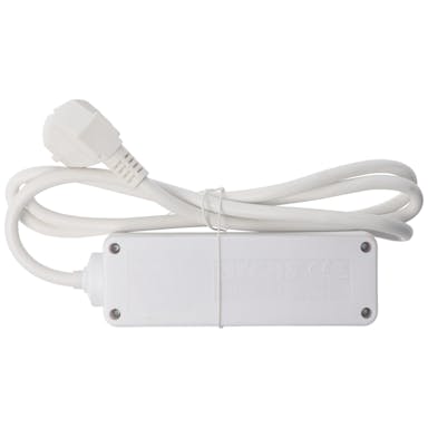 3-way socket strip without switch, ideal for angled plugs and Schuko plugs, white