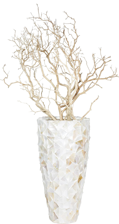 Maison Blanches Handmade XL vase Shell - White