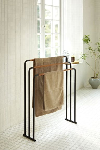 Yamazaki Bath Towel Hanger - Plain - Black