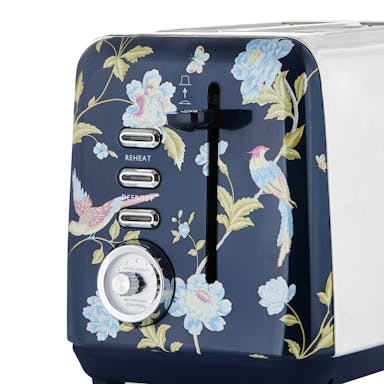 Laura Ashley Toaster by VQ | Stainless Steel Body - 2 slices / Blue