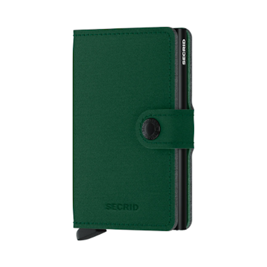 Secrid Miniwallet Yard Green non-leather - Groen / 6,5 x 10,2 x 2,1 cm / Metaal-Kunststof