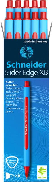 10x Schneider Slider Edge XB balpen rood