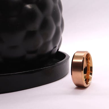 Graveerbare Ring Rosé Goud 20.00 mm / maat 63