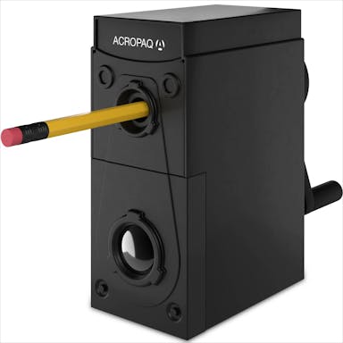 ACROPAQ Pencil sharpener - For artist sketch, With collection tray, Adjustable point thickness, For