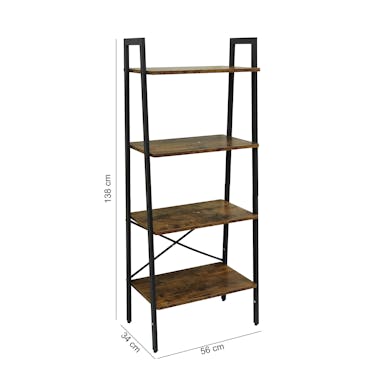 Furnilux - Standing bookcase - Ladder rack with 4 levels - Metal
