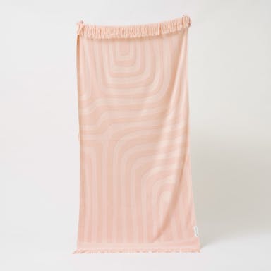 Sunnylife BeachLuxe Towel Salmon - Pink / Cotton