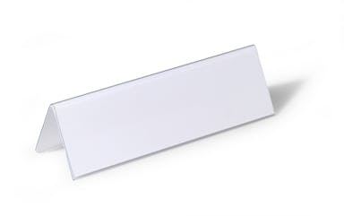 Durable tafelnaambord - 6,1 x 21 cm - Transparant - 25 stuks