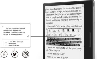 BOOX Page 7" e-inkt e-reader - mét bladerknoppen, google play store, Octa Core processor